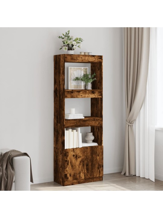 Skříň highboard kouřový dub 63 x 33 x 180 cm kompozitní dřevo