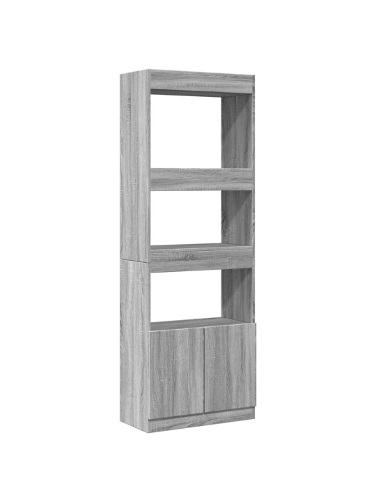 Skříň highboard šedá sonoma 63 x 33 x 180 cm kompozitní dřevo