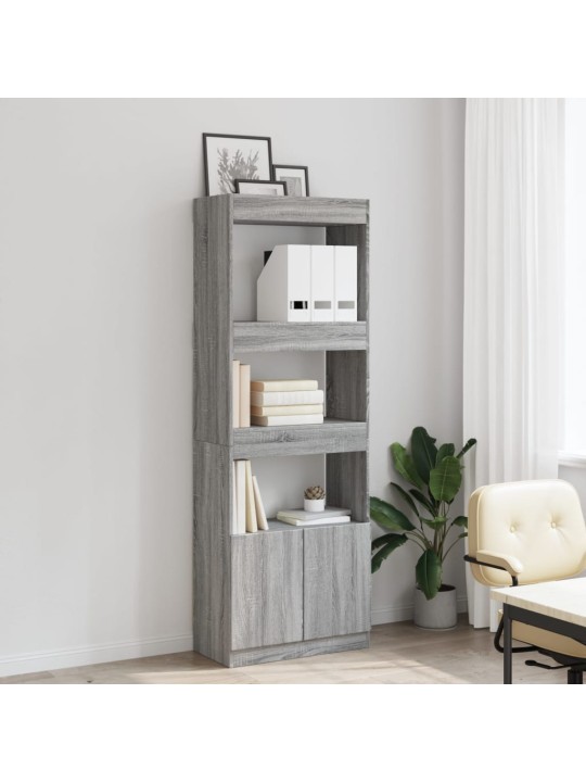 Skříň highboard šedá sonoma 63 x 33 x 180 cm kompozitní dřevo
