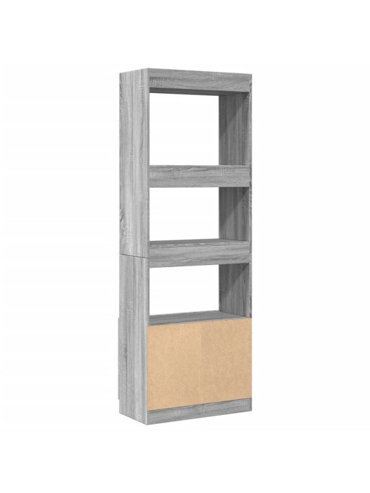 Skříň highboard šedá sonoma 63 x 33 x 180 cm kompozitní dřevo