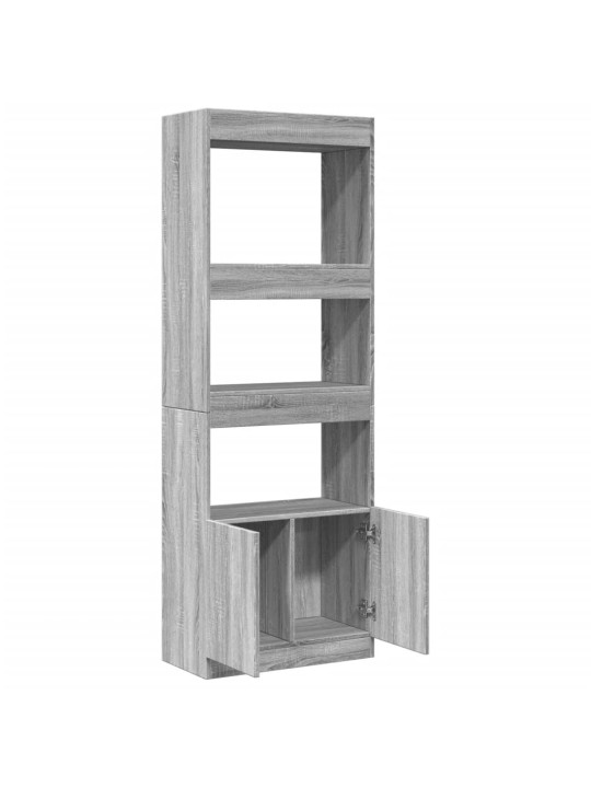 Skříň highboard šedá sonoma 63 x 33 x 180 cm kompozitní dřevo