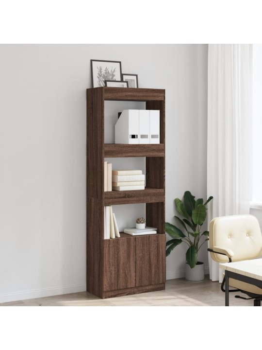 Skříň highboard hnědý dub 63 x 33 x 180 cm kompozitní dřevo