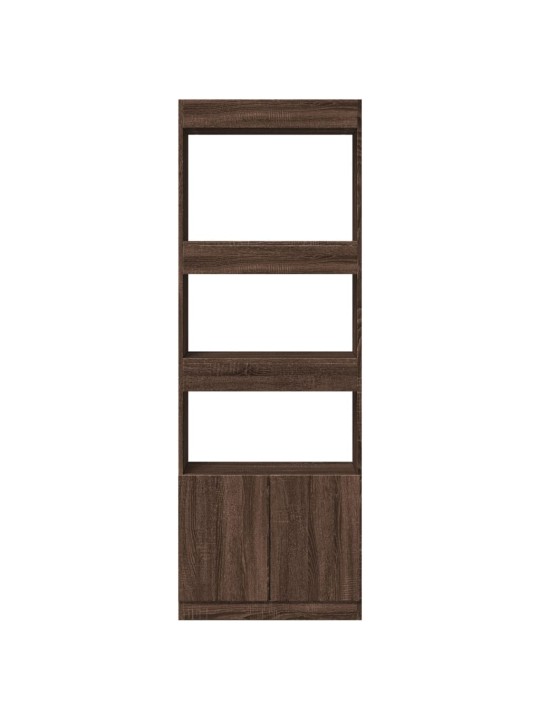 Skříň highboard hnědý dub 63 x 33 x 180 cm kompozitní dřevo