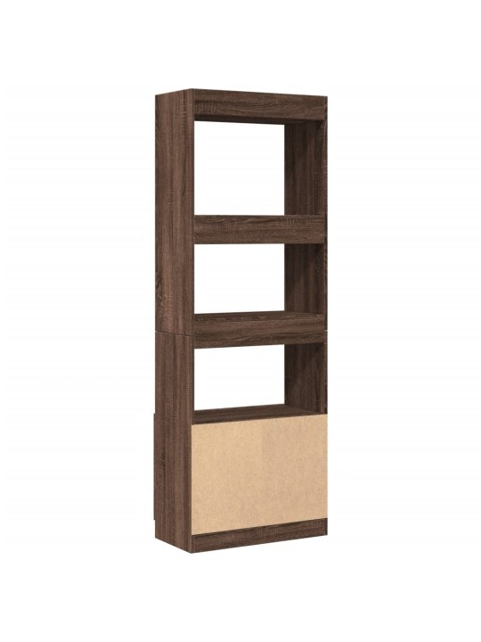 Skříň highboard hnědý dub 63 x 33 x 180 cm kompozitní dřevo