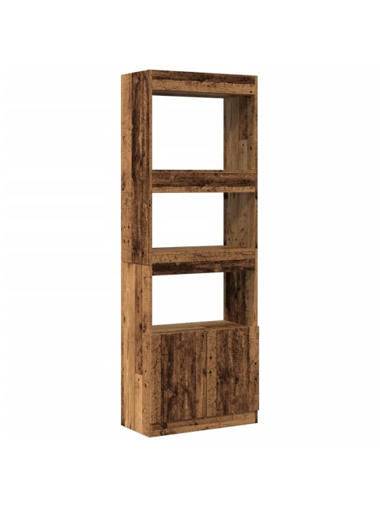 Skříň highboard old wood 63 x 33 x 180 cm kompozitní dřevo