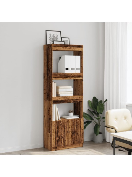 Skříň highboard old wood 63 x 33 x 180 cm kompozitní dřevo