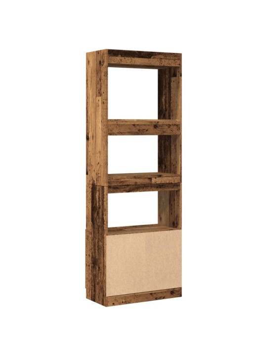 Skříň highboard old wood 63 x 33 x 180 cm kompozitní dřevo