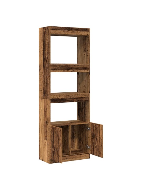 Skříň highboard old wood 63 x 33 x 180 cm kompozitní dřevo