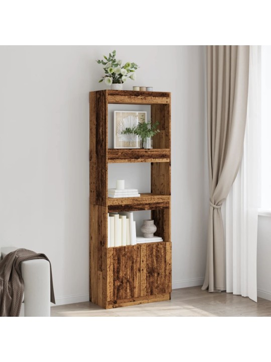 Skříň highboard old wood 63 x 33 x 180 cm kompozitní dřevo