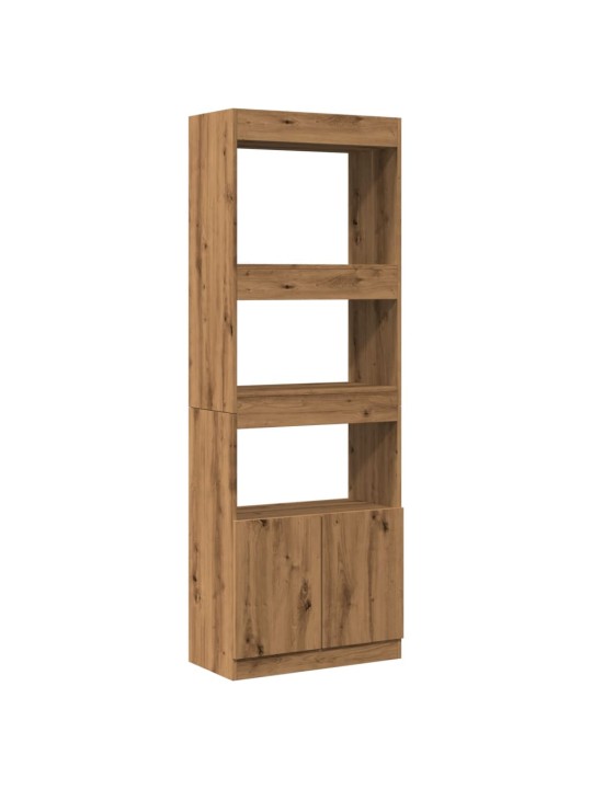Skříň highboard dub artisan 63 x 33 x 180 cm kompozitní dřevo