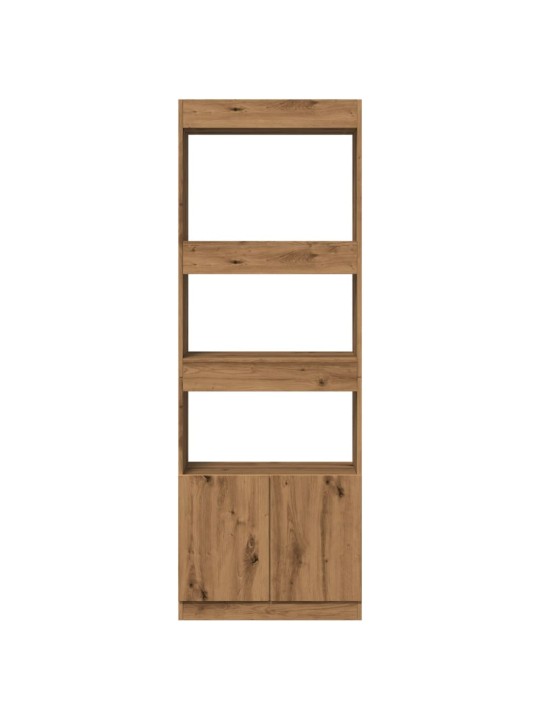 Skříň highboard dub artisan 63 x 33 x 180 cm kompozitní dřevo
