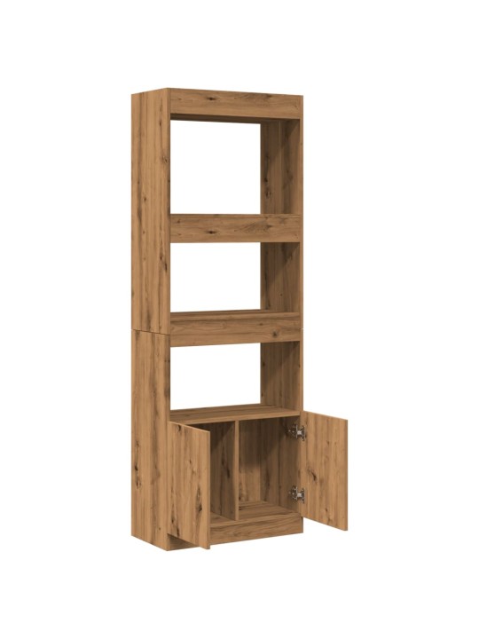 Skříň highboard dub artisan 63 x 33 x 180 cm kompozitní dřevo