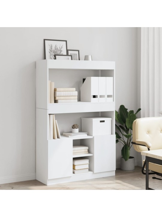 Skříň highboard bílá 92 x 33 x 140 cm kompozitní dřevo