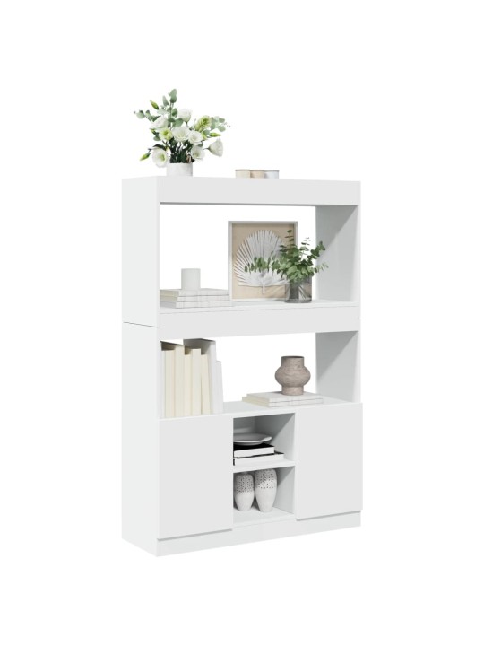 Skříň highboard bílá 92 x 33 x 140 cm kompozitní dřevo