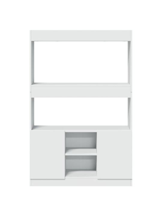 Skříň highboard bílá 92 x 33 x 140 cm kompozitní dřevo