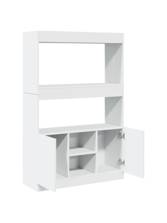 Skříň highboard bílá 92 x 33 x 140 cm kompozitní dřevo