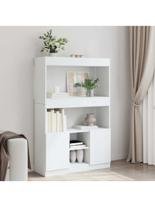 Skříň highboard bílá 92 x 33 x 140 cm kompozitní dřevo