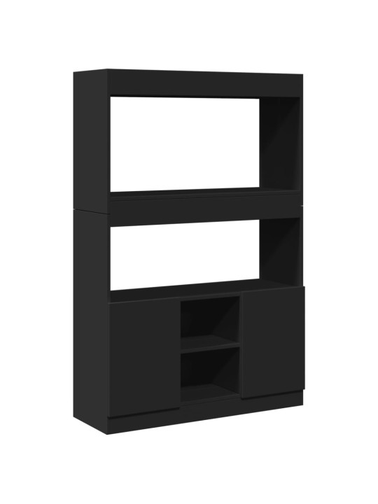 Skříň highboard černá 92 x 33 x 140 cm kompozitní dřevo