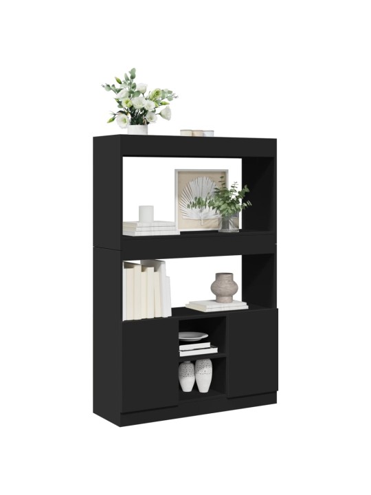 Skříň highboard černá 92 x 33 x 140 cm kompozitní dřevo