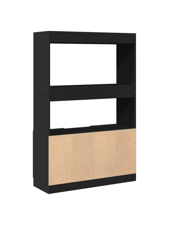 Skříň highboard černá 92 x 33 x 140 cm kompozitní dřevo