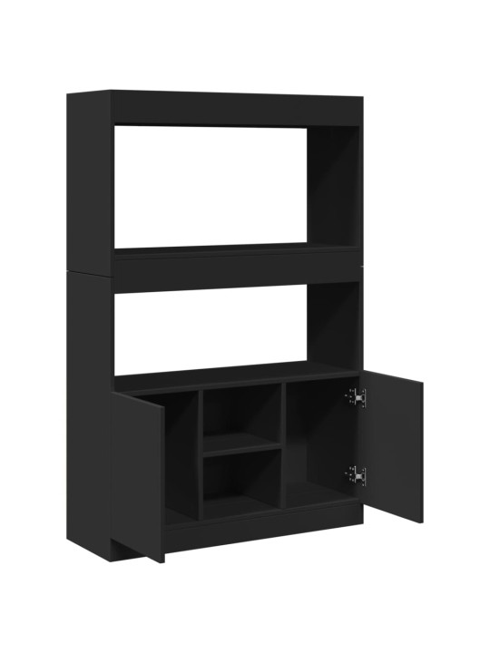 Skříň highboard černá 92 x 33 x 140 cm kompozitní dřevo