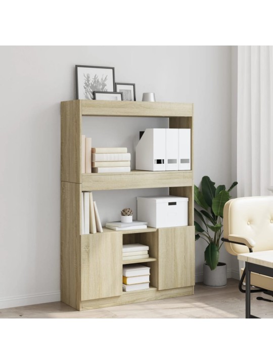 Skříň highboard dub sonoma 92 x 33 x 140 cm kompozitní dřevo