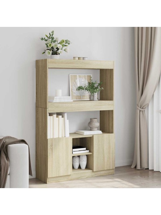 Skříň highboard dub sonoma 92 x 33 x 140 cm kompozitní dřevo