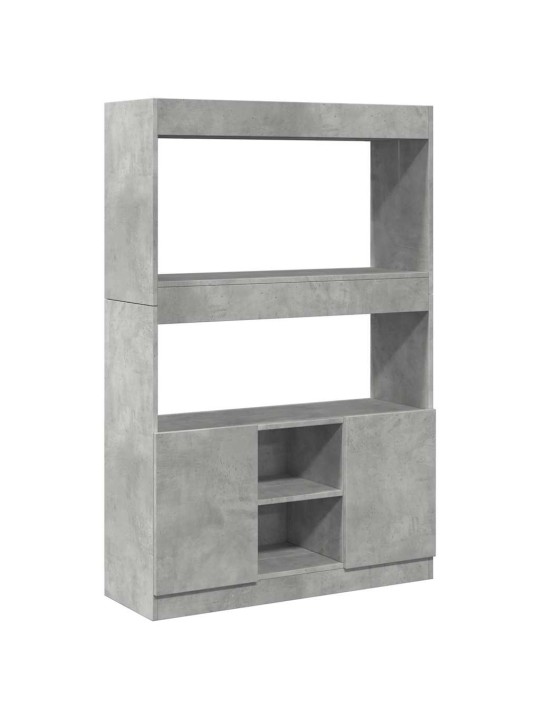 Skříň highboard betonově šedá 92 x 33 x 140 cm kompozitní dřevo
