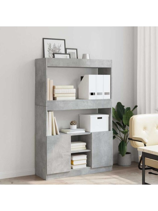 Skříň highboard betonově šedá 92 x 33 x 140 cm kompozitní dřevo