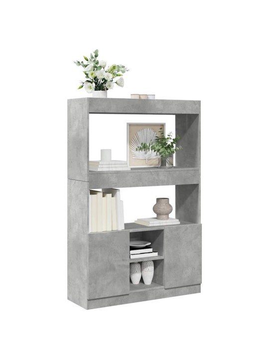 Skříň highboard betonově šedá 92 x 33 x 140 cm kompozitní dřevo