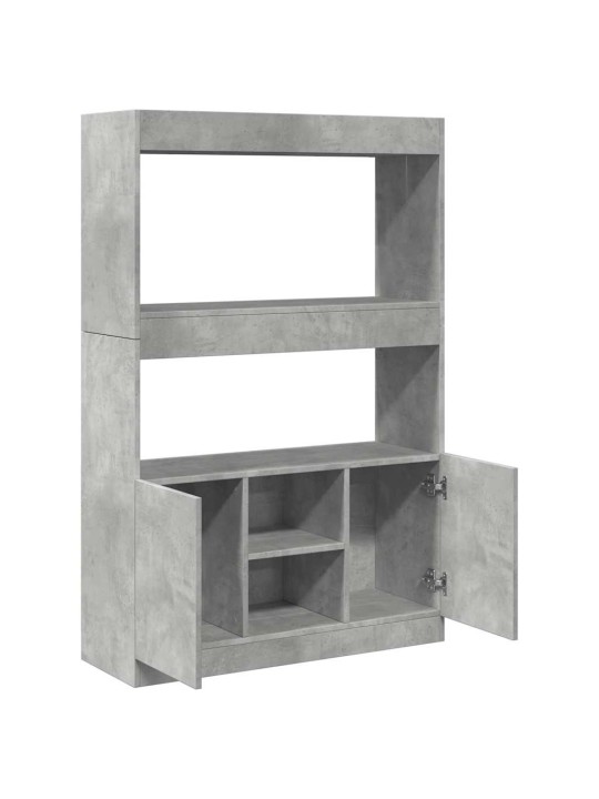 Skříň highboard betonově šedá 92 x 33 x 140 cm kompozitní dřevo