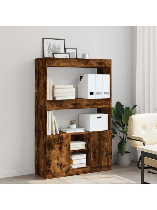 Skříň highboard kouřový dub 92 x 33 x 140 cm kompozitní dřevo