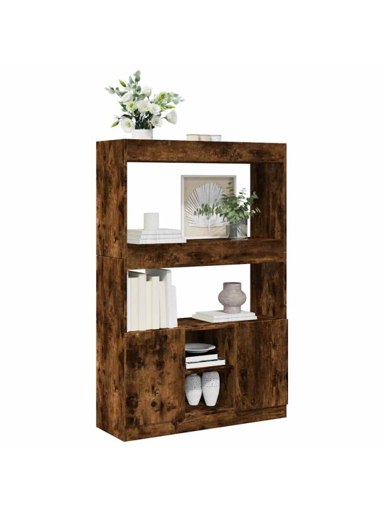 Skříň highboard kouřový dub 92 x 33 x 140 cm kompozitní dřevo