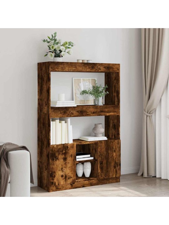 Skříň highboard kouřový dub 92 x 33 x 140 cm kompozitní dřevo