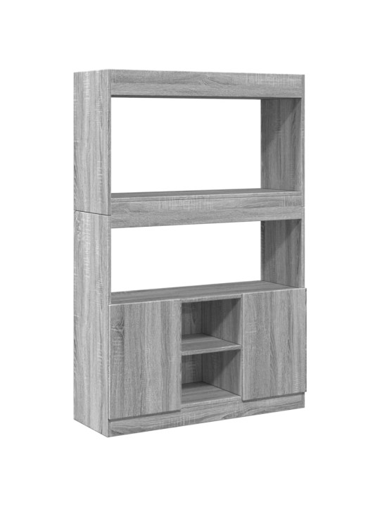 Skříň highboard šedá sonoma 92 x 33 x 140 cm kompozitní dřevo