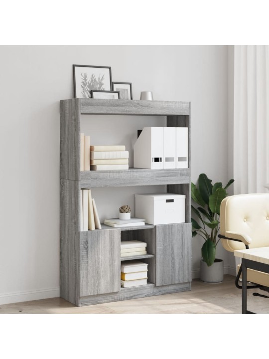 Skříň highboard šedá sonoma 92 x 33 x 140 cm kompozitní dřevo