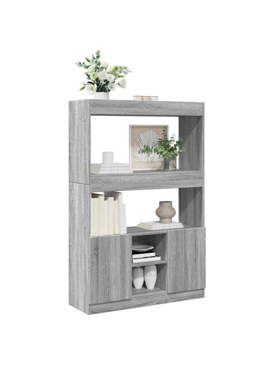 Skříň highboard šedá sonoma 92 x 33 x 140 cm kompozitní dřevo