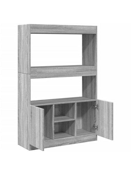 Skříň highboard šedá sonoma 92 x 33 x 140 cm kompozitní dřevo