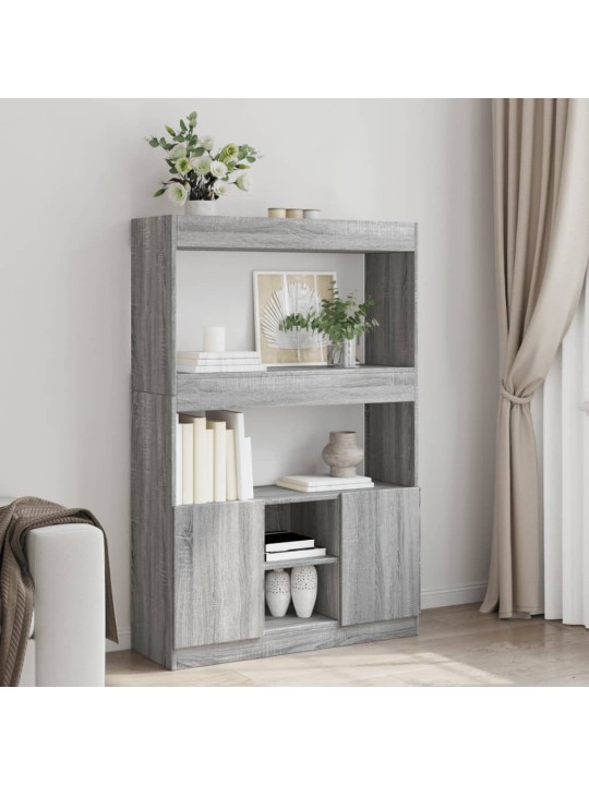 Skříň highboard šedá sonoma 92 x 33 x 140 cm kompozitní dřevo