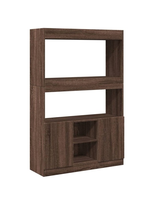 Skříň highboard hnědý dub 92 x 33 x 140 cm kompozitní dřevo