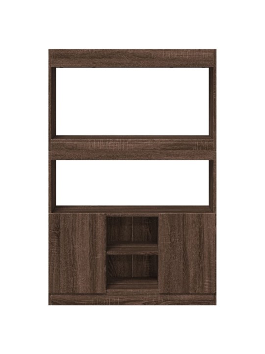 Skříň highboard hnědý dub 92 x 33 x 140 cm kompozitní dřevo