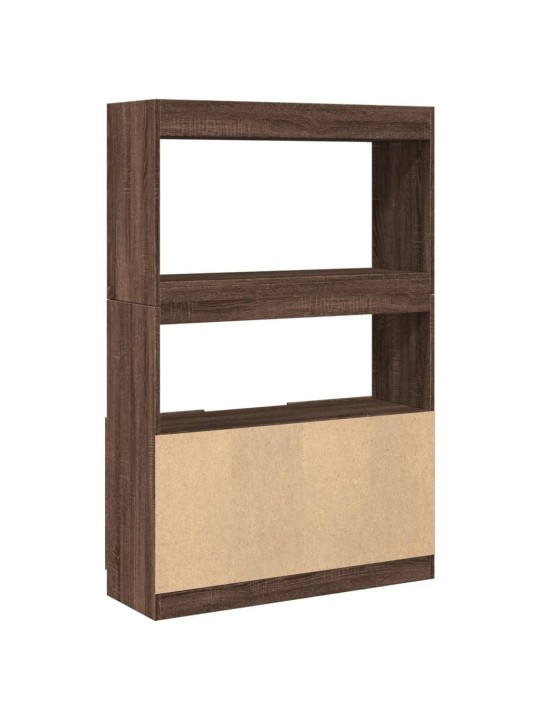 Skříň highboard hnědý dub 92 x 33 x 140 cm kompozitní dřevo