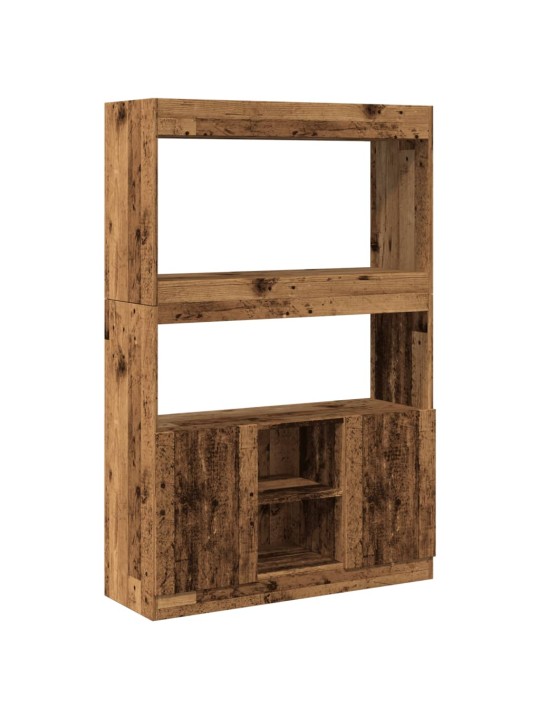 Skříň highboard old wood 92 x 33 x 140 cm kompozitní dřevo