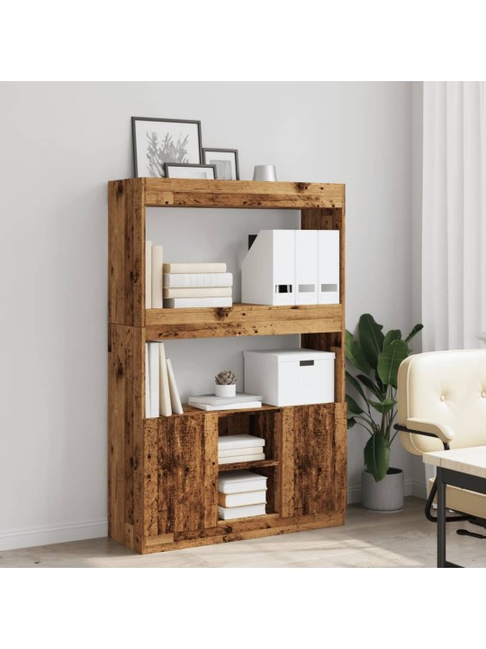 Skříň highboard old wood 92 x 33 x 140 cm kompozitní dřevo