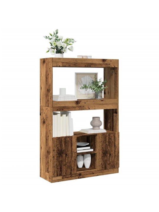 Skříň highboard old wood 92 x 33 x 140 cm kompozitní dřevo