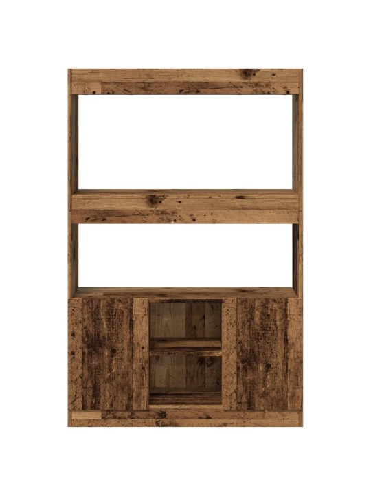 Skříň highboard old wood 92 x 33 x 140 cm kompozitní dřevo