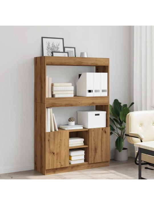 Skříň highboard dub artisan 92 x 33 x 140 cm kompozitní dřevo