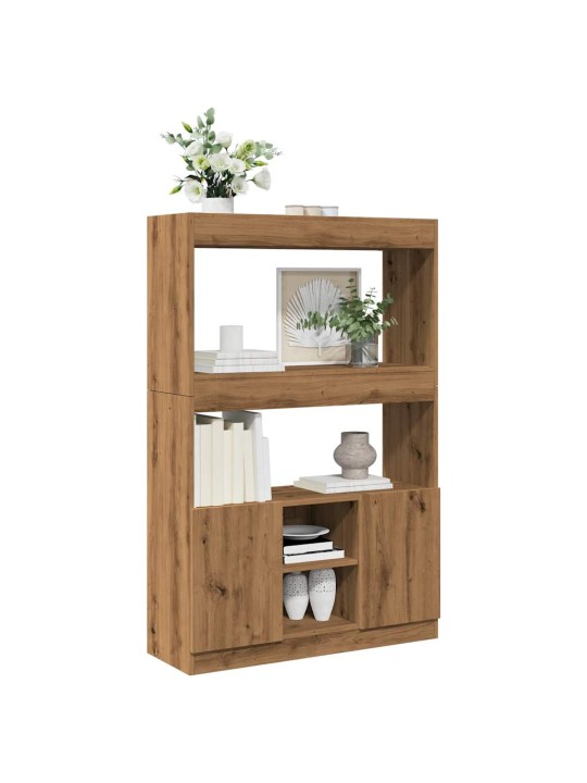Skříň highboard dub artisan 92 x 33 x 140 cm kompozitní dřevo