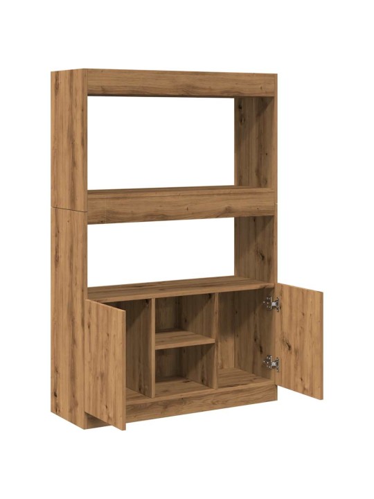 Skříň highboard dub artisan 92 x 33 x 140 cm kompozitní dřevo