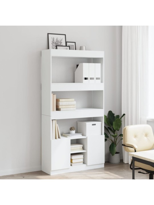 Skříň highboard bílá 92 x 33 x 180 cm kompozitní dřevo